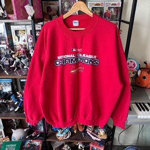 Vintage Y2K St. Louis Cardinals NL Champions Crewneck Sweatshirt Men’s 2XL